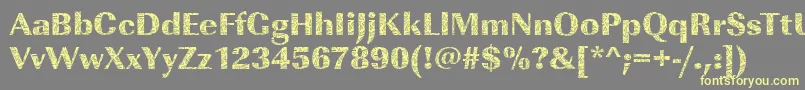 ImperialbrokenglassRegular Font – Yellow Fonts on Gray Background