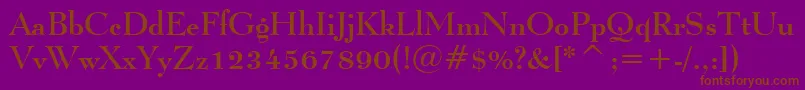 Police LucianBt – polices brunes sur fond violet