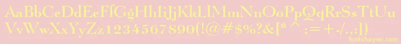 LucianBt Font – Yellow Fonts on Pink Background