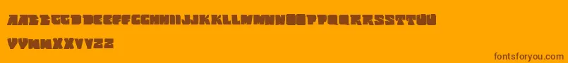 VtksSuper Font – Brown Fonts on Orange Background