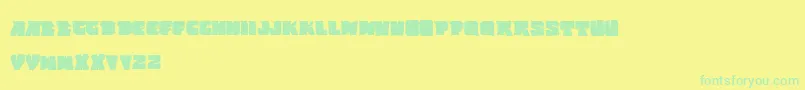 Police VtksSuper – polices vertes sur fond jaune