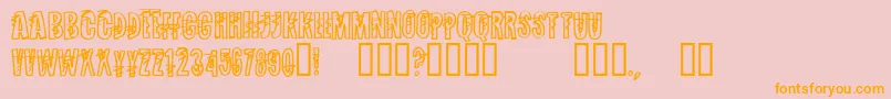 SpinningAround Font – Orange Fonts on Pink Background