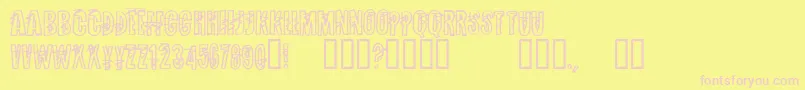 SpinningAround Font – Pink Fonts on Yellow Background