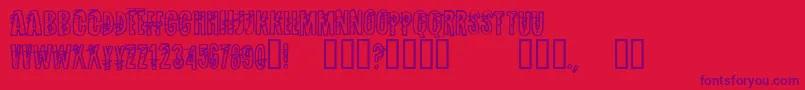 SpinningAround Font – Purple Fonts on Red Background