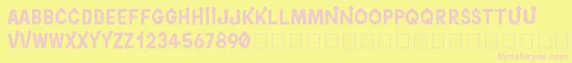 OrientypesLight Font – Pink Fonts on Yellow Background