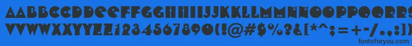 Shotshell Font – Black Fonts on Blue Background