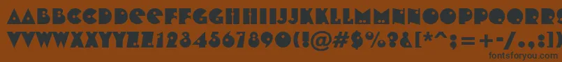 Shotshell Font – Black Fonts on Brown Background