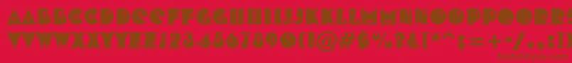 Shotshell Font – Brown Fonts on Red Background