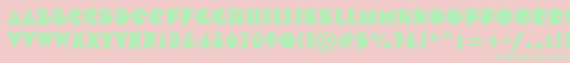 Shotshell Font – Green Fonts on Pink Background