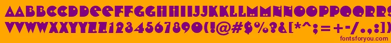 Shotshell Font – Purple Fonts on Orange Background