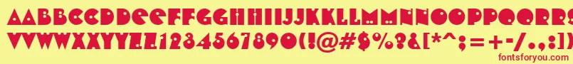 Shotshell Font – Red Fonts on Yellow Background