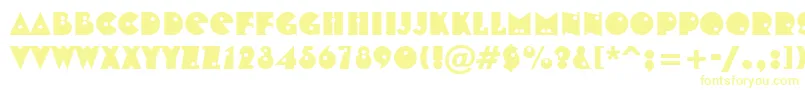 Shotshell Font – Yellow Fonts on White Background