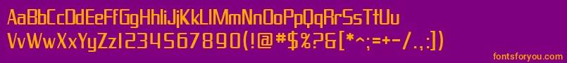 SfProverbialGothic Font – Orange Fonts on Purple Background