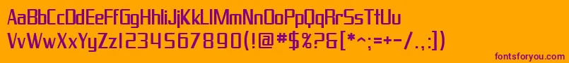 SfProverbialGothic Font – Purple Fonts on Orange Background