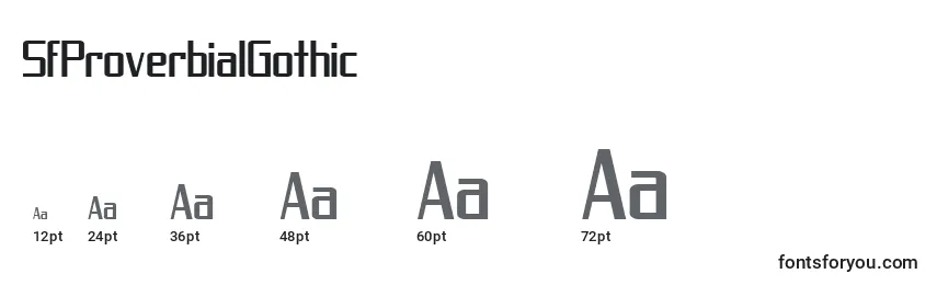 SfProverbialGothic Font Sizes