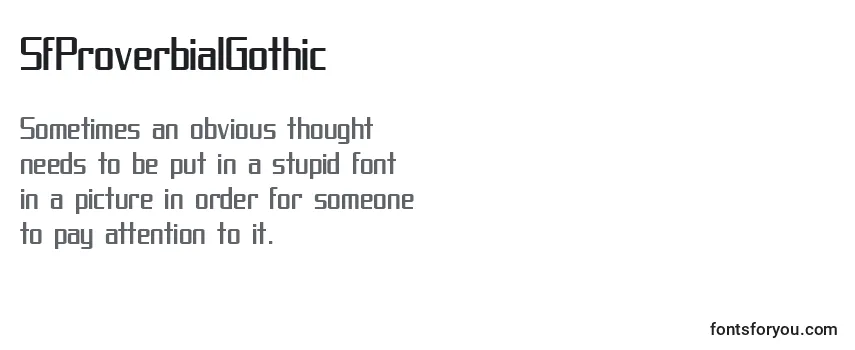 SfProverbialGothic Font
