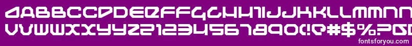 Traveler Font – White Fonts on Purple Background