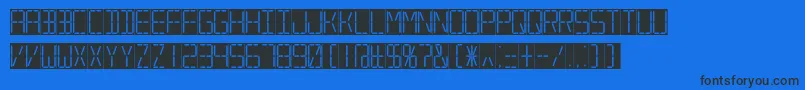 7sdd Font – Black Fonts on Blue Background