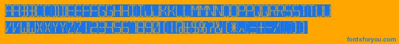 7sdd Font – Blue Fonts on Orange Background