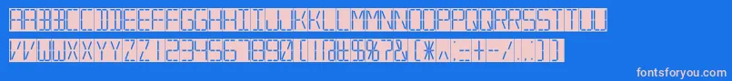 7sdd Font – Pink Fonts on Blue Background