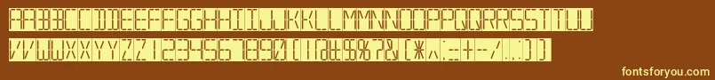 7sdd Font – Yellow Fonts on Brown Background