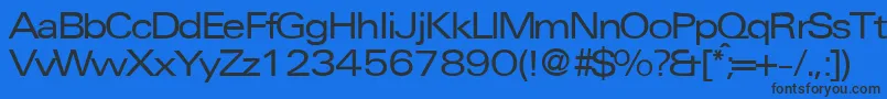 UniversalexpdbNormal Font – Black Fonts on Blue Background