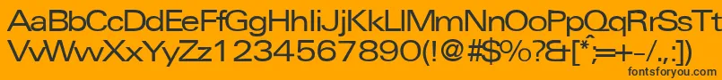 UniversalexpdbNormal Font – Black Fonts on Orange Background