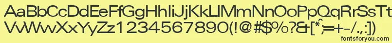 UniversalexpdbNormal Font – Black Fonts on Yellow Background