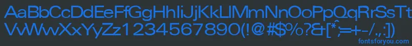 UniversalexpdbNormal Font – Blue Fonts on Black Background