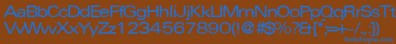 UniversalexpdbNormal Font – Blue Fonts on Brown Background