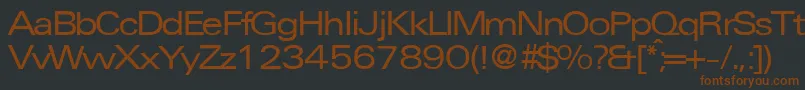 UniversalexpdbNormal Font – Brown Fonts on Black Background
