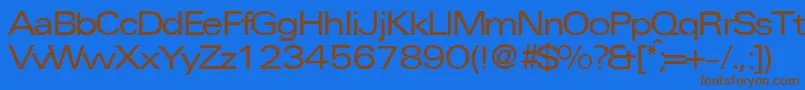 UniversalexpdbNormal Font – Brown Fonts on Blue Background