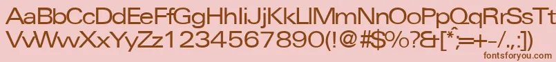 UniversalexpdbNormal Font – Brown Fonts on Pink Background