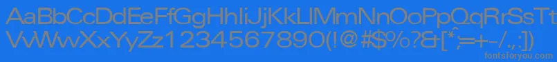 UniversalexpdbNormal Font – Gray Fonts on Blue Background