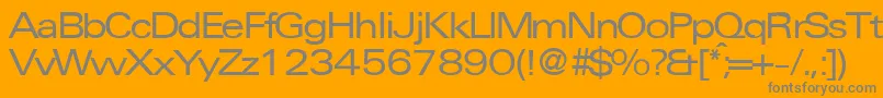 UniversalexpdbNormal Font – Gray Fonts on Orange Background