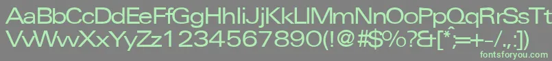 UniversalexpdbNormal Font – Green Fonts on Gray Background