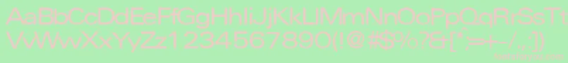 UniversalexpdbNormal Font – Pink Fonts on Green Background