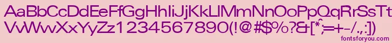 UniversalexpdbNormal Font – Purple Fonts on Pink Background