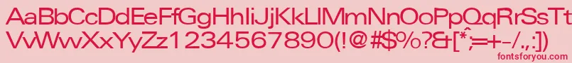 UniversalexpdbNormal Font – Red Fonts on Pink Background