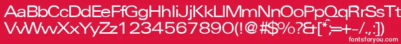 UniversalexpdbNormal Font – White Fonts on Red Background
