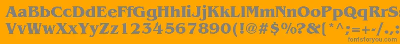 AgbengalycBold Font – Gray Fonts on Orange Background