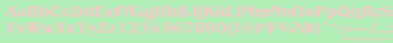 AgbengalycBold Font – Pink Fonts on Green Background