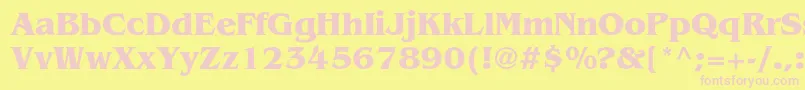 AgbengalycBold Font – Pink Fonts on Yellow Background