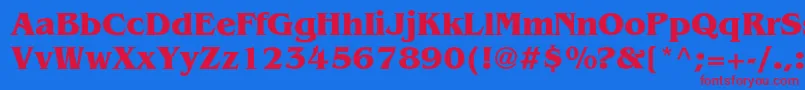 AgbengalycBold Font – Red Fonts on Blue Background