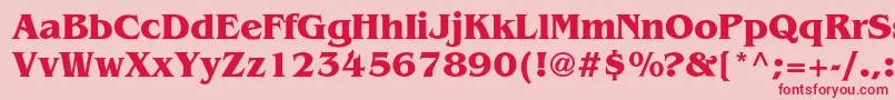 AgbengalycBold Font – Red Fonts on Pink Background