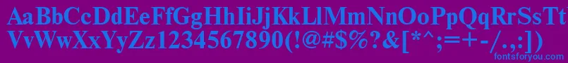 Nwtb Font – Blue Fonts on Purple Background