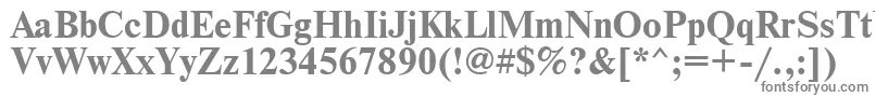 Nwtb-fontti – harmaat kirjasimet valkoisella taustalla