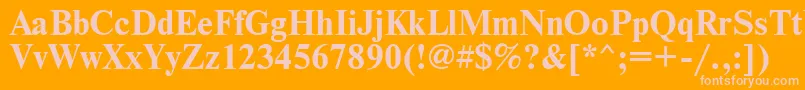 Nwtb Font – Pink Fonts on Orange Background