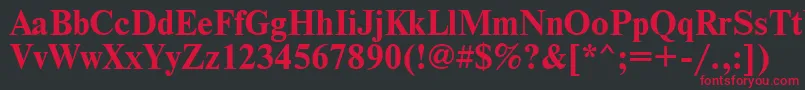 Nwtb Font – Red Fonts on Black Background