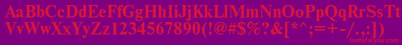 Nwtb Font – Red Fonts on Purple Background